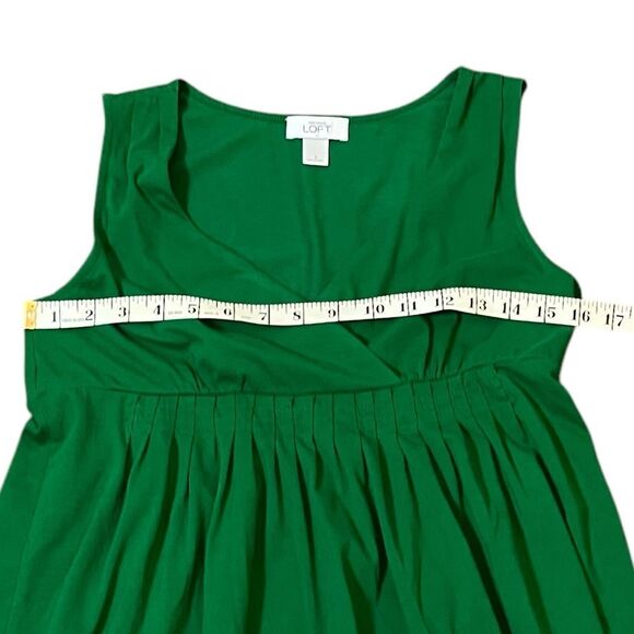 Loft Women’s Green V-Neck Fit And Flare Dress, Size S - Picture 4 of 7